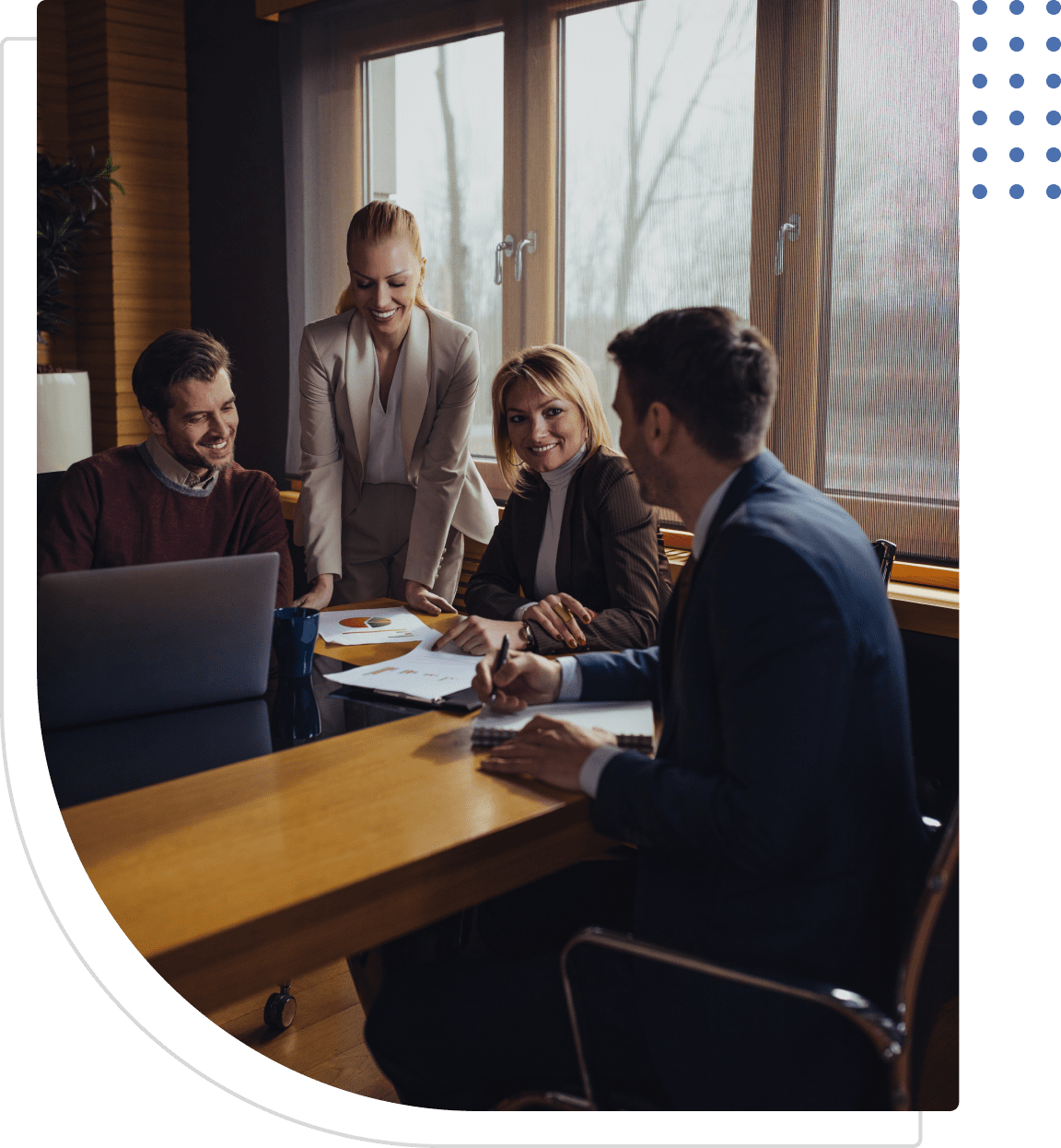 Group meeting in modern office